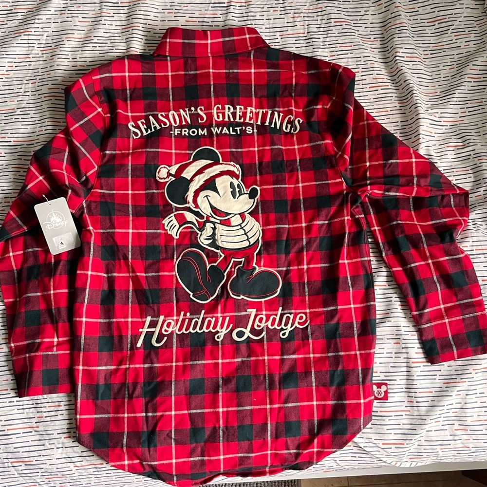 NWT Disney Mickey Mouse Christmas Flannel